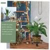 Gogogmee Plant Pot Caddy with Wheels, Round PP in Coffee view 2