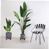 Gogogmee Plant Pot Caddy with Wheels, Round PP in Coffee view 4