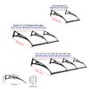 Curved Polycarbonate Awning for Doors and Windows, 60/130/180/300/400/450 cm view 4