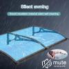 Front Door Awning with Blue Polycarbonate Cover, 60/80/100/120/150 cm view 3