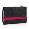 stilbag Leon Felt Phone Pouch for Google Pixel 9 Pro XL, Anthracite/Pink view 1
