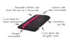 stilbag Leon Felt Phone Pouch for Google Pixel 9 Pro XL, Anthracite/Pink view 3