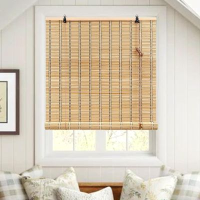 FENGSHOUU Retro Bamboo Roller Blind, Natural, 80 x 200 cm