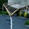 Polycarbonate Door Canopy, Curved Rain Shield, UV Protection (100 x 310 cm) view 4