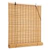 FENGSHOUU Retro Bamboo Roller Blind, Light-Filtering Privacy Shade, Side-Pull, Customizable, 50 x 280 cm view 2
