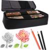 Double-Layer Pencil Case, Large, Black, for Students view 4