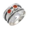 Silver-Plated Carnelian Ring for Women and Men T146G_72 (22.9) view 1