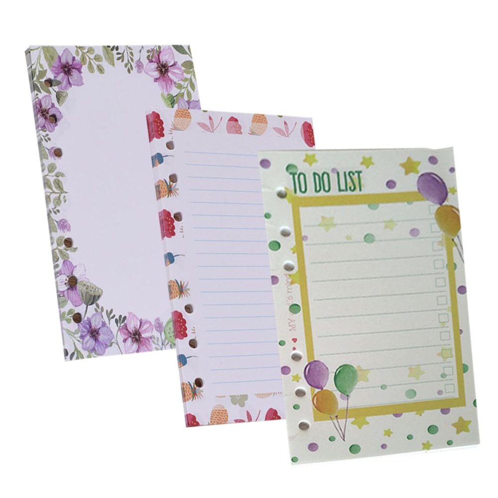 FUNOMOCYA A5 6-Hole Loose-Leaf Paper, 3 Pieces, for Notebooks