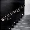 X&Z-XAOY Clear Acrylic Stair Handrail with Silver Brackets, Wall-Mounted, 600 cm/20 ft view 2