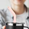 Straw with Silicone Tip, Curved Silicone Straw Tip view 2