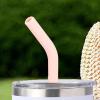 Straw with Silicone Tip, Curved Silicone Straw Tip view 3