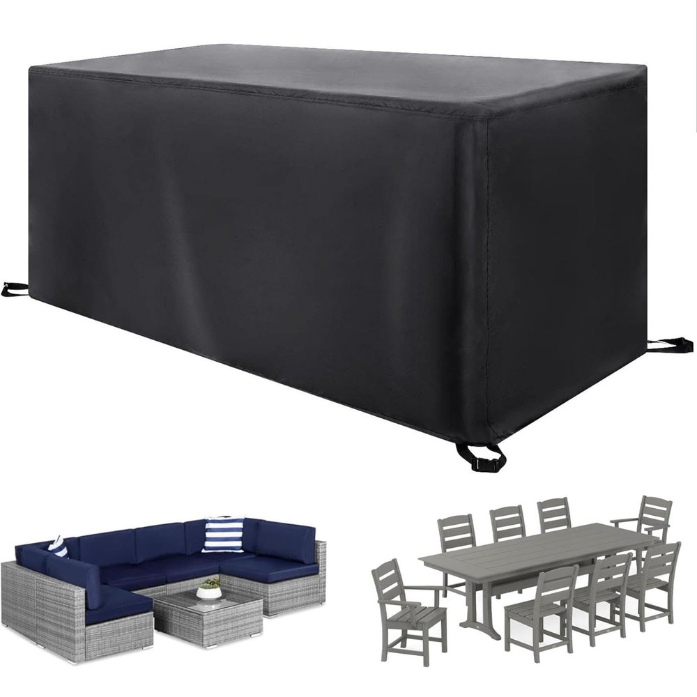 AEUUEU 600D Oxford Garden Furniture Cover 130 x 90 x 86 cm, Black