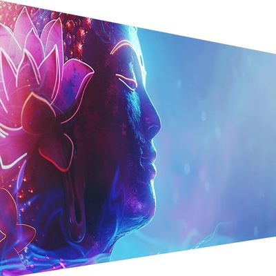DIY 5D Diamond Painting Flowers, Extra-Large 70 x 140 cm Buddha Diamond Art Kit for Adults and Children, Embroidery Cross-Stitch Craft Set, Wall and Room Decor Gifts for Women 1–8