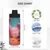 Candy Land Print Reusable Portable Sports Water Bottle with Lid, Stainless Steel, Handle, 530 ml view 4