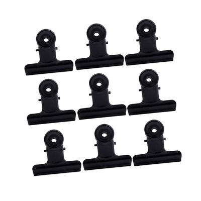 VILLCASE Metal Binder Clips, High Capacity, 15 Pieces, Black