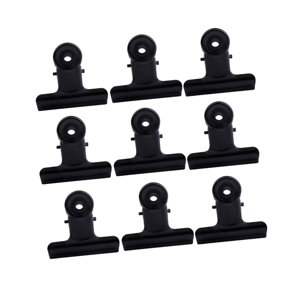 VILLCASE Metal Binder Clips, High Capacity, 15 Pieces, Black