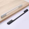 SKFGNX Modern Long Cabinet Handle for Wardrobes, Dressers, Nightstands, Drawers and Kitchen Cabinets, 128 × 320 mm, Black, 320 mm Hole Spacing view 2