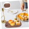 Solid Wood Cutting Board in Coffee for Bread and Pizza view 2