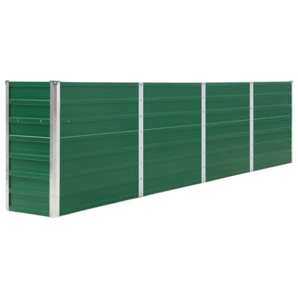 NQJIBUE Lawn & Garden Raised Garden Bed 320 x 40 x 77 cm Galvanized Steel Green