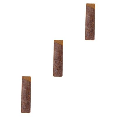 VILLCASE 3-Piece Handmade Pen Organizer, Coffee Color