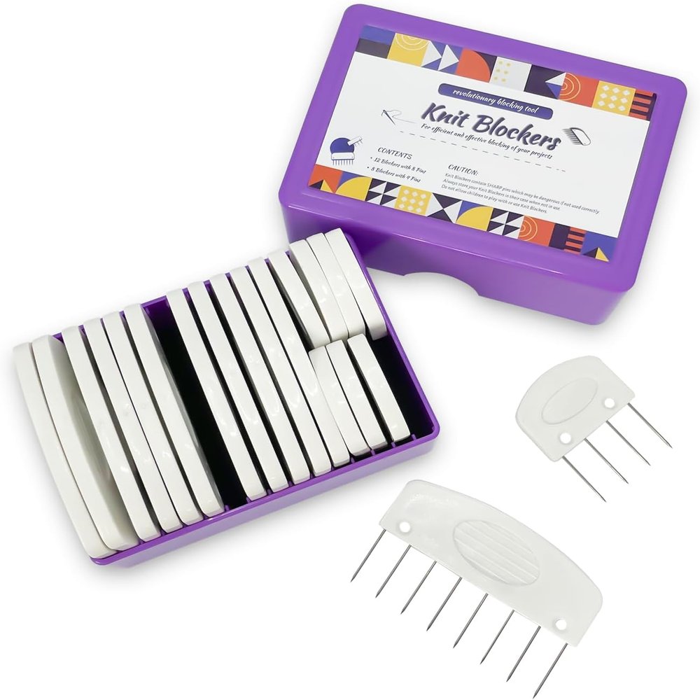 Knit Blocking Combs Set with Storage Box