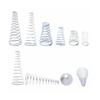 10-Piece Conical Compression Springs, 304 Stainless Steel, 0.3–0.8 mm Wire view 4
