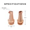 5-Pack Copper Laser Welding Nozzles BS-16, M16, 35 mm view 2
