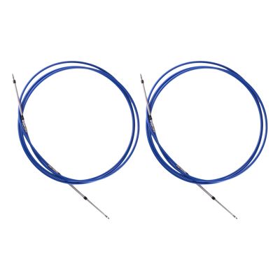 ZIBOXI Compatible with Mariner, 2 Pieces, 15 ft Outboard Throttle Cables, Side-Mount Control Cables