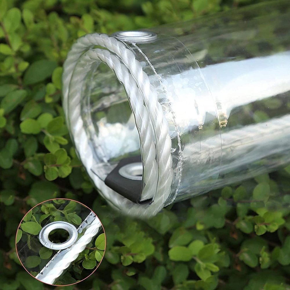 Durable Waterproof PVC Tarp with Metal Eyelets, UV-Resistant, Tear-Resistant, 160 x 570 cm