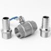 AUNANGLJSCS Stainless Steel Ball Valve, 3-Way/2-Way Drain, 1-Piece, 10 mm OD Hose Connection (DN15) view 4