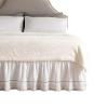 SkyjOy Wrap-Around Bed Skirt, Elastic Dust Ruffle with Adjustable Straps, Solid, Machine Washable, C-King 200 x 220 x 38 cm view 3