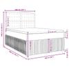 vidaXL Box Spring Bed with Mattress Blue 63 x 79 in Fabric view 3