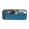 Oudrspo Goat-Print Pencil Case, Large Capacity, Portable, Double-Zipper Stationery Organizer view 3