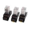LTRAJUYNH 3-Piece AC 110 V Coil Power Relay HH54PL, 14-Pin, with Socket Base view 1