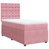 vidaXL Box Spring Bed with Mattress Pink 90x200 cm Velvet view 1