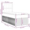 vidaXL Box Spring Bed with Mattress Pink 90x200 cm Velvet view 3