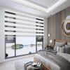 Double Roller Blind with Clamp Mount, Blackout, 30 x 250 cm, White view 1
