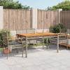 Iiaky 5-Piece Garden Dining Set with Cushions, Gray PE Rattan view 1
