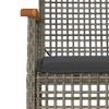 Iiaky 5-Piece Garden Dining Set with Cushions, Gray PE Rattan view 3
