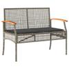 Iiaky 5-Piece Garden Dining Set with Cushions, Gray PE Rattan view 4