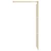 Iiaky Walk-In Shower Wall, Clear Tempered Glass, Gold, 90 x 195 cm view 4