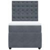 Velvet Bed Frame with Mattress, Dark Gray, 90 x 200 cm view 4