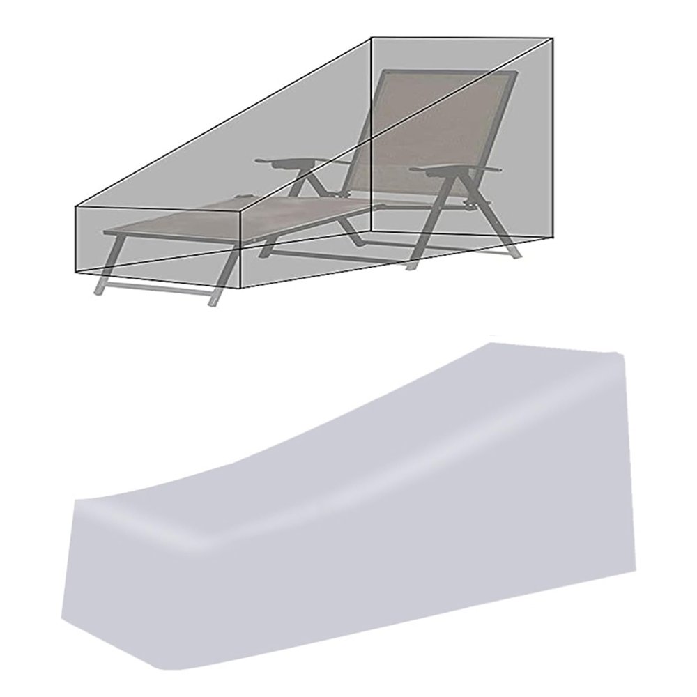 Waterproof Garden Furniture Cover for Sun Loungers, Silver (210 x 75 x 40 x 80 cm)
