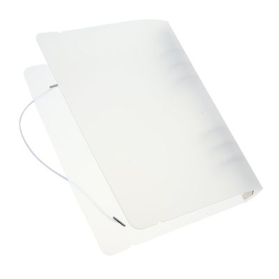 FUNOMOCYA 2-Piece Refillable Ring Binder Covers, PP, Strap Closure, White