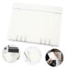 FUNOMOCYA 2-Piece Refillable Ring Binder Covers, PP, Strap Closure, White view 2