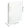 FUNOMOCYA 2-Piece Refillable Ring Binder Covers, PP, Strap Closure, White view 3