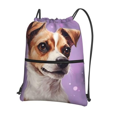 yomeeaaaa Drawstring Backpack, Gym Bag, Purple and Black, One Size