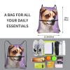yomeeaaaa Drawstring Backpack, Gym Bag, Purple and Black, One Size view 2