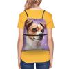 yomeeaaaa Drawstring Backpack, Gym Bag, Purple and Black, One Size view 4