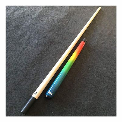 Pool Billiard Cue Rainbow Jump Cue, 1/2 Joint, Snooker, with Center Joint Protector, 13 mm Tip, Handmade